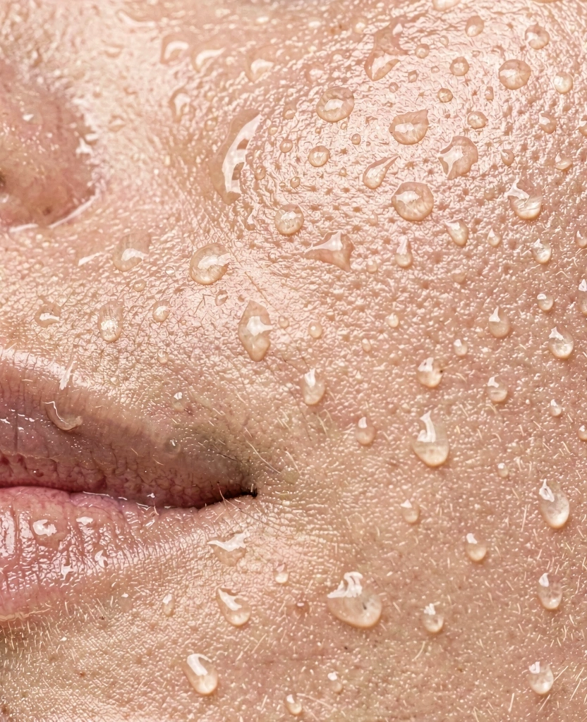 Gesunde hydratisierte Haut